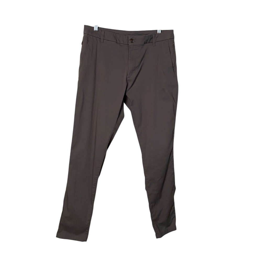 Birddogs Mens Grey Chino Straight Leg Performance Pants 34x34 Cotton Stretch